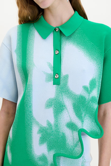 EBONY WAVY POLO SHIRT