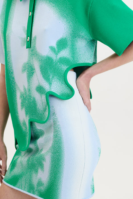 EBONY WAVY POLO SHIRT