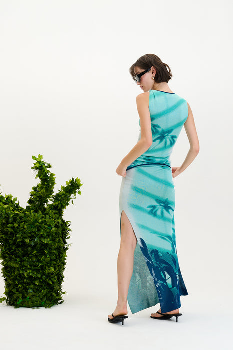 LINA WINDOW PRINT MIDI SKIRT