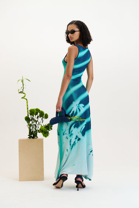 NIKKI WINDOW PRINT TANK DRESS