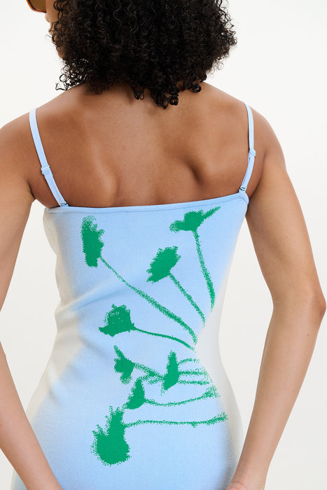 IRIS FLOWER PRINT MAXI TANK DRESS