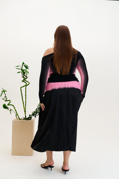 ZINYA NEEDLE PUNCH MAXI SKIRT