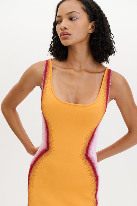 ASTER REVERSIBLE WAVY ASYMMETRIC DRESS