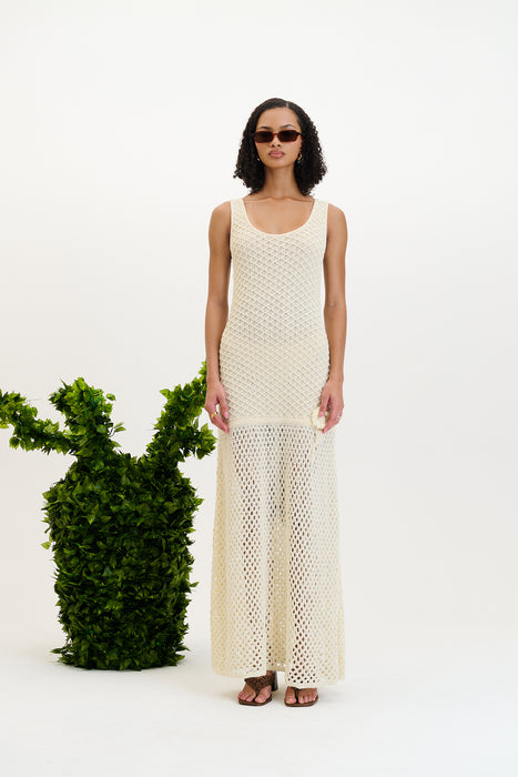 MAPLE CROCHET TANK DRESS