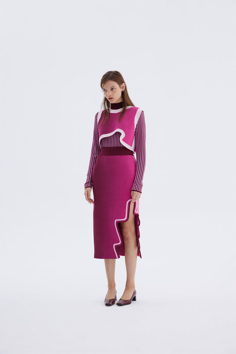 DAHLIA OVERSIZED WAVY CROP TOP