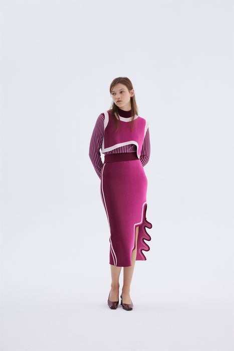 DAHLIA OVERSIZED WAVY CROP TOP