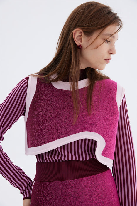 DAHLIA OVERSIZED WAVY CROP TOP