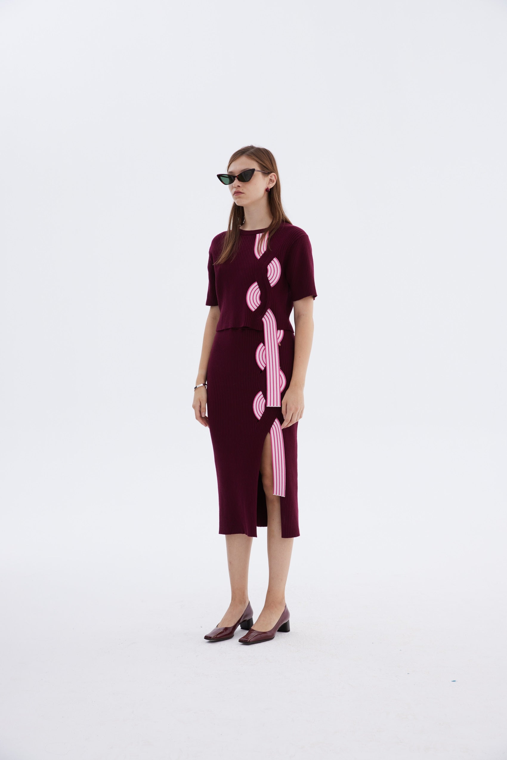 【PORTERNA】Wester mid-length skirt Georgette Belted Pleat Woven Midi Skirt | Karen Millen