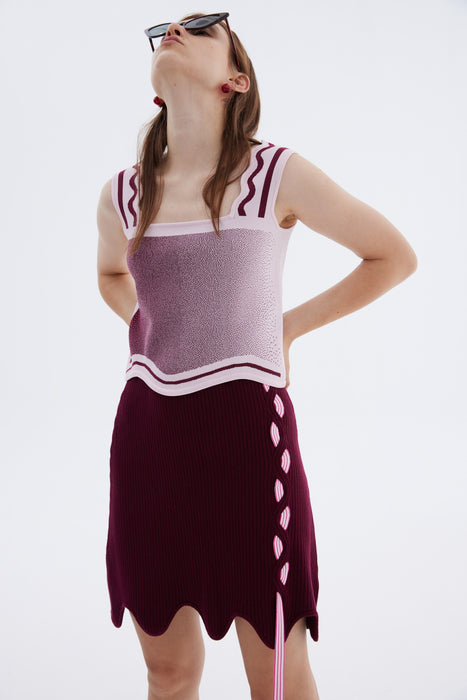 ZANE WAVY CROPPED TANK