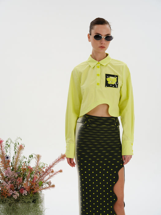 NALA COTTON CROPPED SHIRT