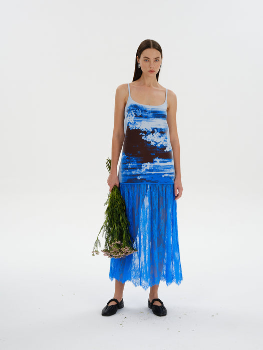 GINGER MIXED MEDIA TANK DRESS XS