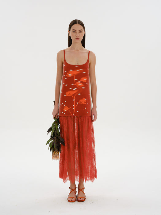 GINGER MIXED MEDIA TANK DRESS