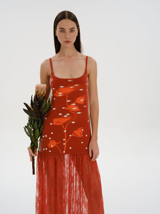 GINGER MIXED MEDIA TANK DRESS