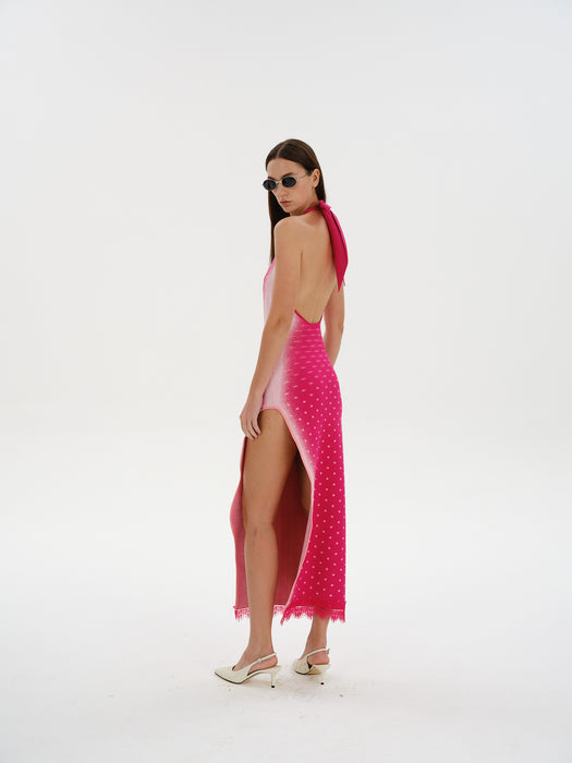 NOAH HALTER NECK LONG DRESS