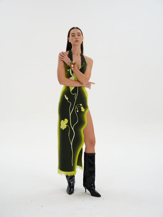 NOAH HALTER NECK LONG DRESS