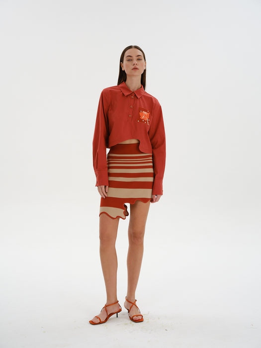 NALA COTTON CROPPED SHIRT