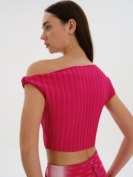 RILEY PLEATED CROP TOP