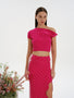 RILEY PLEATED CROP TOP