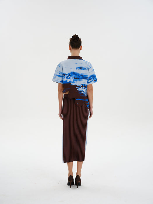 EBONY WAVY POLO SHIRT