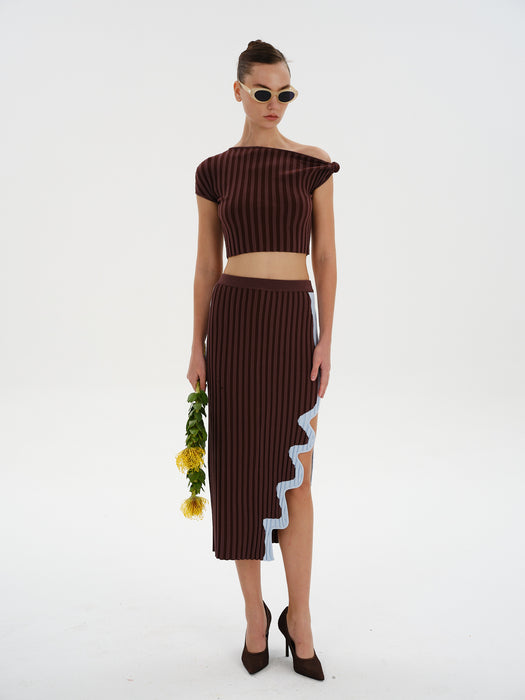 RILEY PLEATED CROP TOP