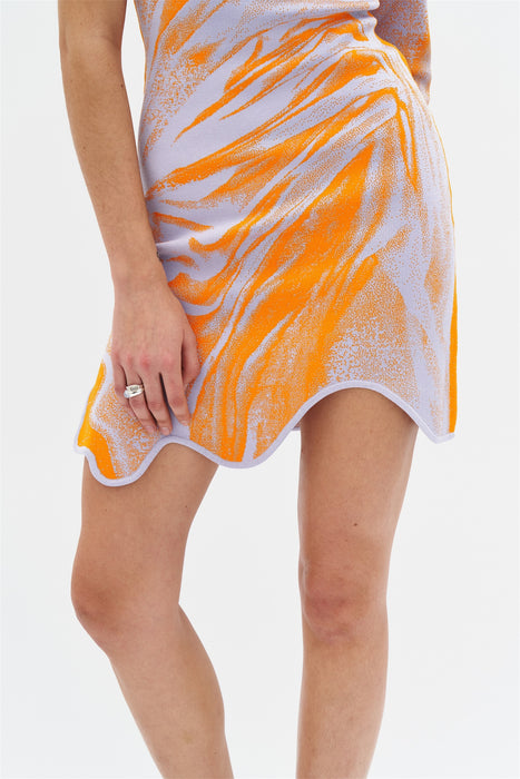 REX ONE SLEEVE WAVY DRESS