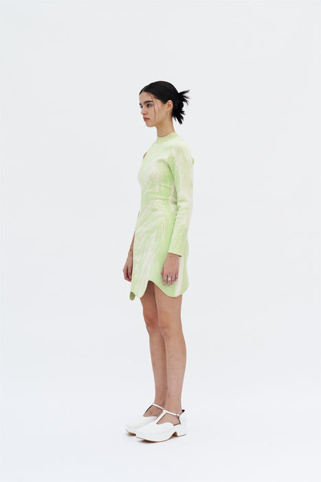 REX ONE SLEEVE WAVY DRESS