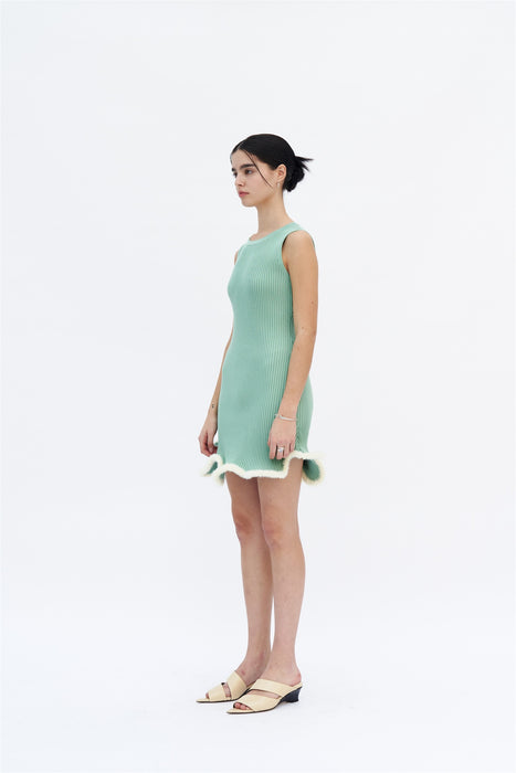 XENA 3D WAVY MINI TANK DRESS