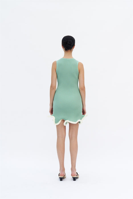 XENA 3D WAVY MINI TANK DRESS