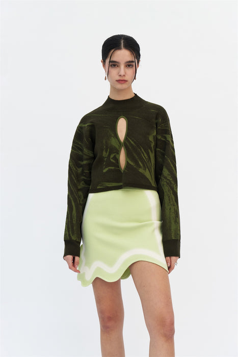 KATIE WAVY MINI SKIRT