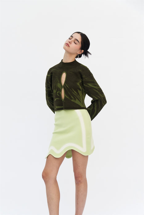 MISO RUCHED CASHMERE COTTON PULLOVER