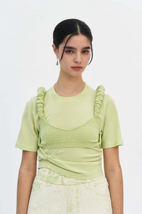 COCO 3D BUBBLE SHORT SLEEVE TOP