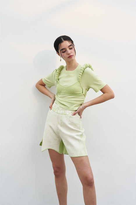 COCO 3D BUBBLE SHORT SLEEVE TOP