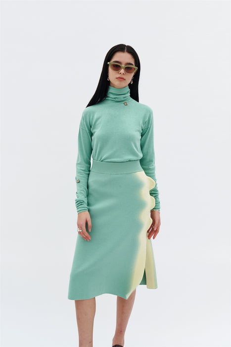 ELSA WAVY MIDI SKIRT