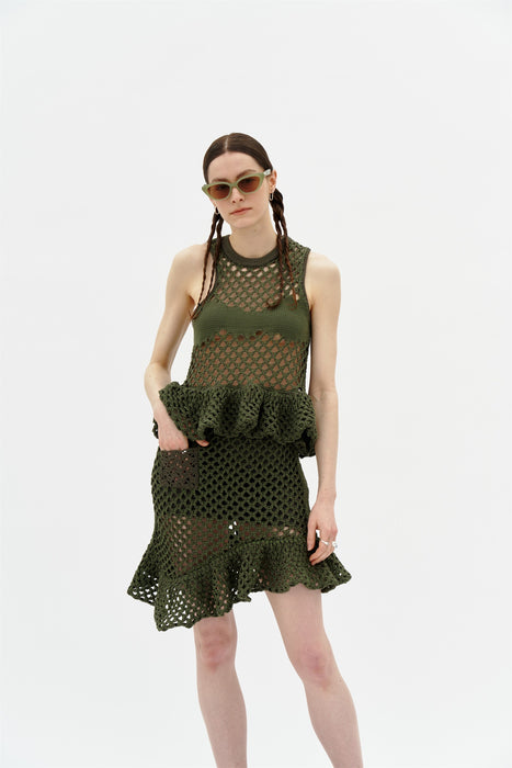 PONGO CROCHET WAVY SKIRT