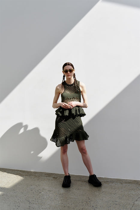 PONGO CROCHET WAVY SKIRT