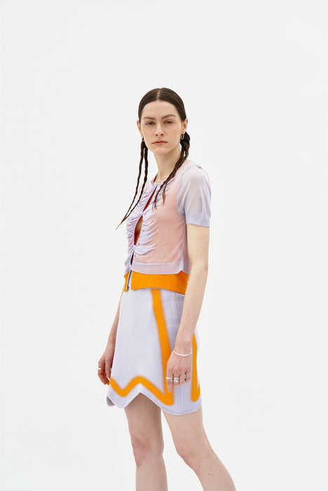 NALA SHEER LAYERING CROPPED TEE