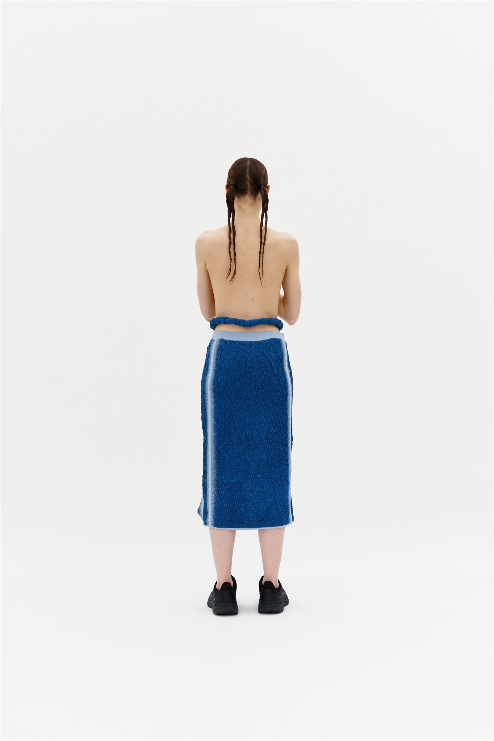 LABBU 3D BUBBLE WAVY MIDI SKIRT– PH5