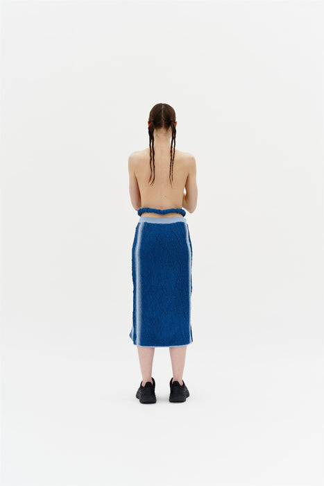 LABBU 3D BUBBLE WAVY MIDI SKIRT