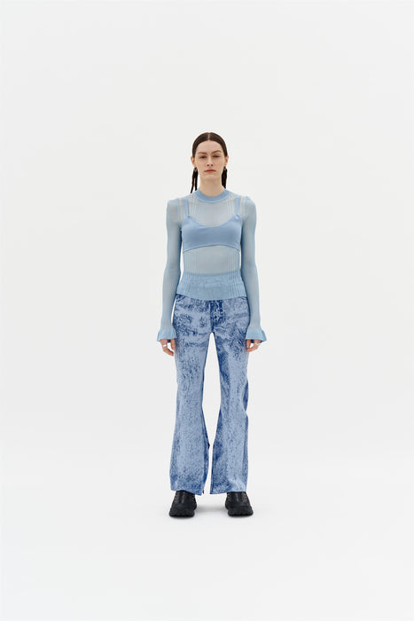 GILLIAN LONG SLEEVE CROPPED TOP WITH REMOVEABLE BRA