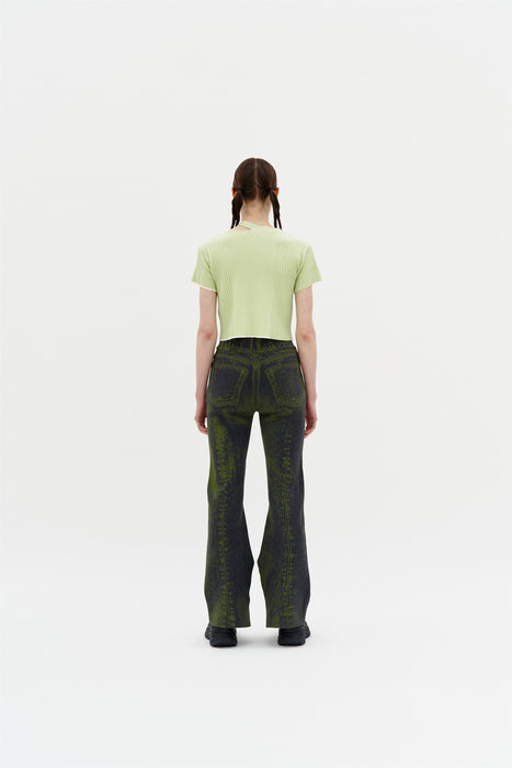 SYKES MIXED RIB CROPPED TOP