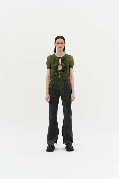 NALA SHEER LAYERING CROPPED TEE