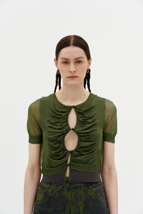 NALA SHEER LAYERING CROPPED TEE