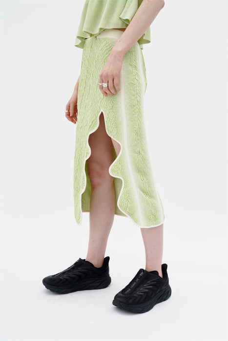 LABBU 3D BUBBLE WAVY MIDI SKIRT