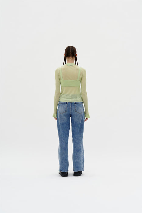 GILLIAN LONG SLEEVE CROPPED TOP WITH REMOVEABLE BRA