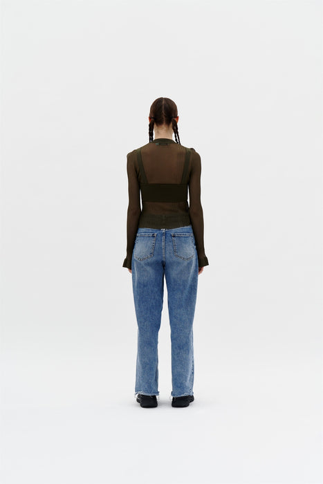 GILLIAN LONG SLEEVE CROPPED TOP WITH REMOVEABLE BRA