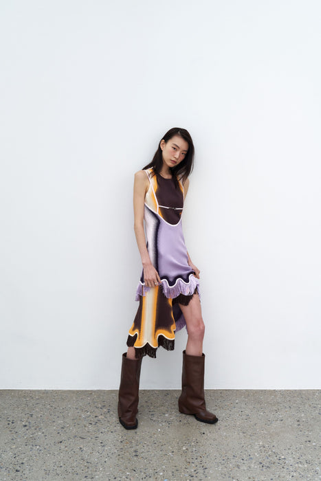LOTUS SIGNATURE WAVY DRESS WITH OPEN BACK