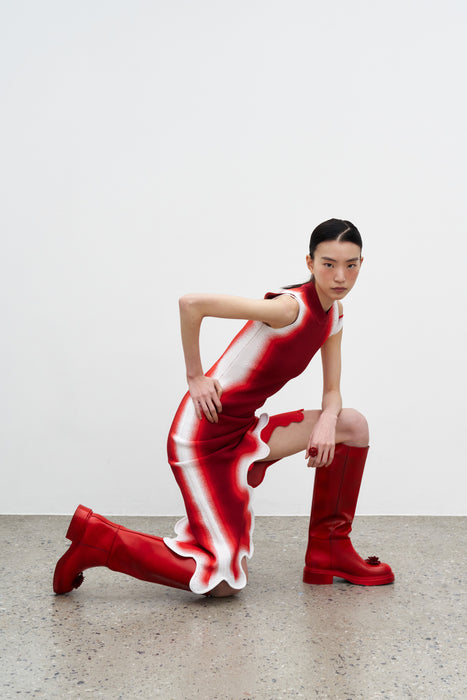 BROOKLYN WAVY ASYMMETRIC DRESS