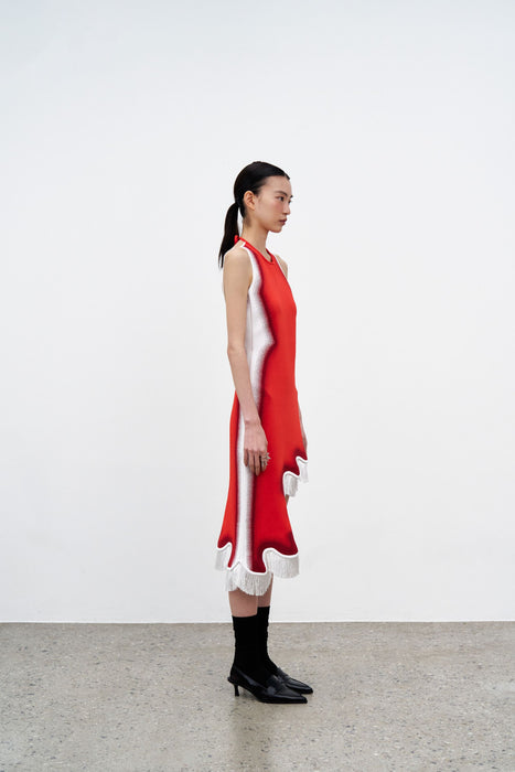 LOTUS SIGNATURE WAVY DRESS WITH OPEN BACK