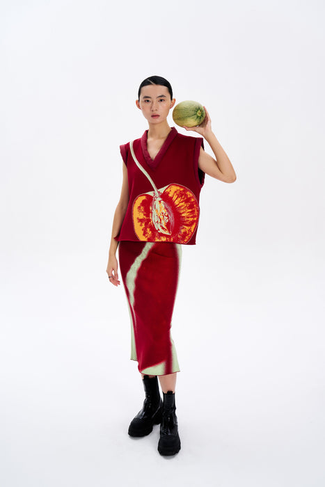 ZOE OVERSIZED CHERRY VEST