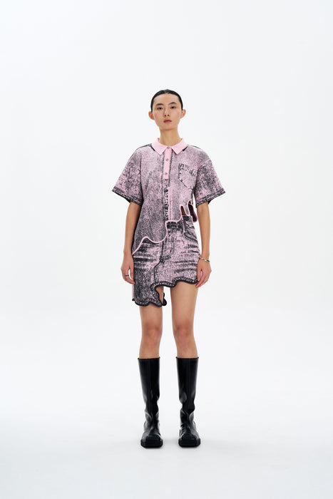 TAMIA REFLECTIVE WAVY POLO